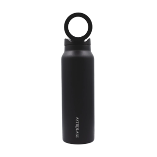 Casual Tumbler with Mobile Stand Black Color - كوب حراري مع ستاند للهاتف لون أسود
