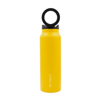 Casual Tumbler with Mobile Stand Yellow Color - كوب حراري مع ستاند للهاتف لون أصفر